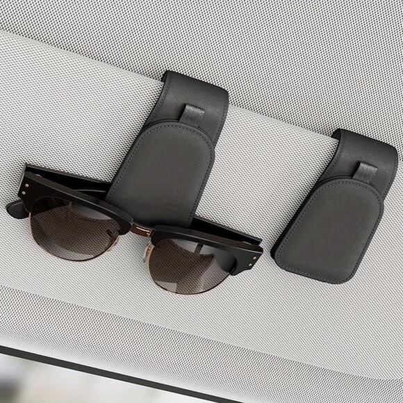 2Pcs Sunglass Holder for Car, Suede Cloth Magnetic Sung - Picture 3 of 6